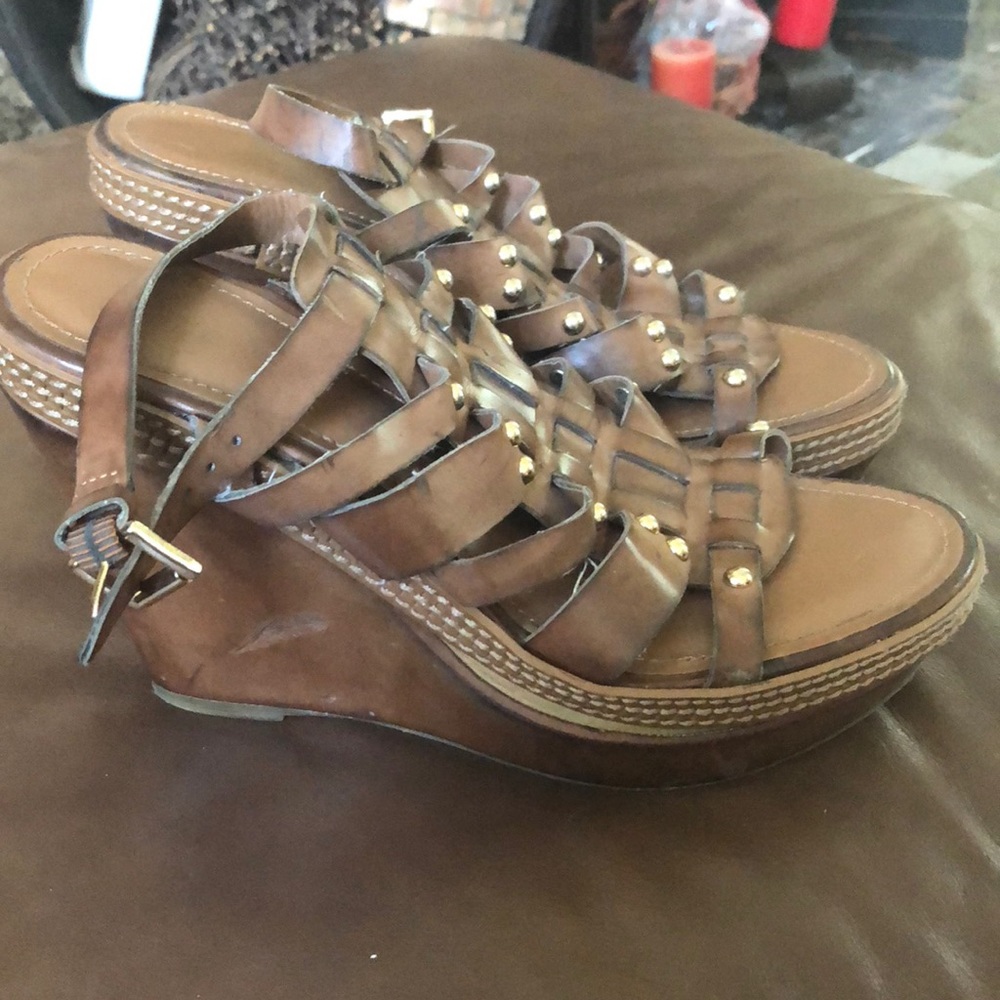 Nine West brown wedges - Picture 2 of 3